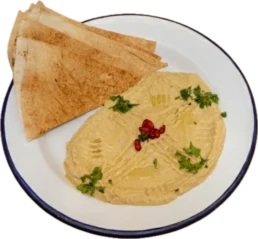 Hummus street food dip with olive oil, tahini, and spices – Utopia Mercato London